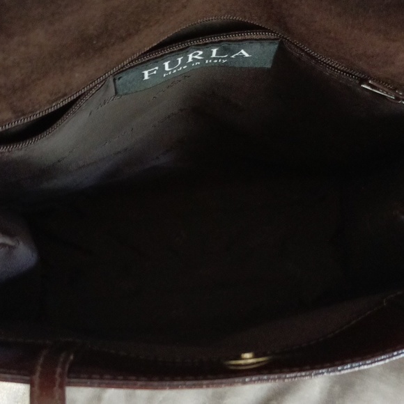 Furla Dark Brown shoulder Purse - Picture 6 of 14